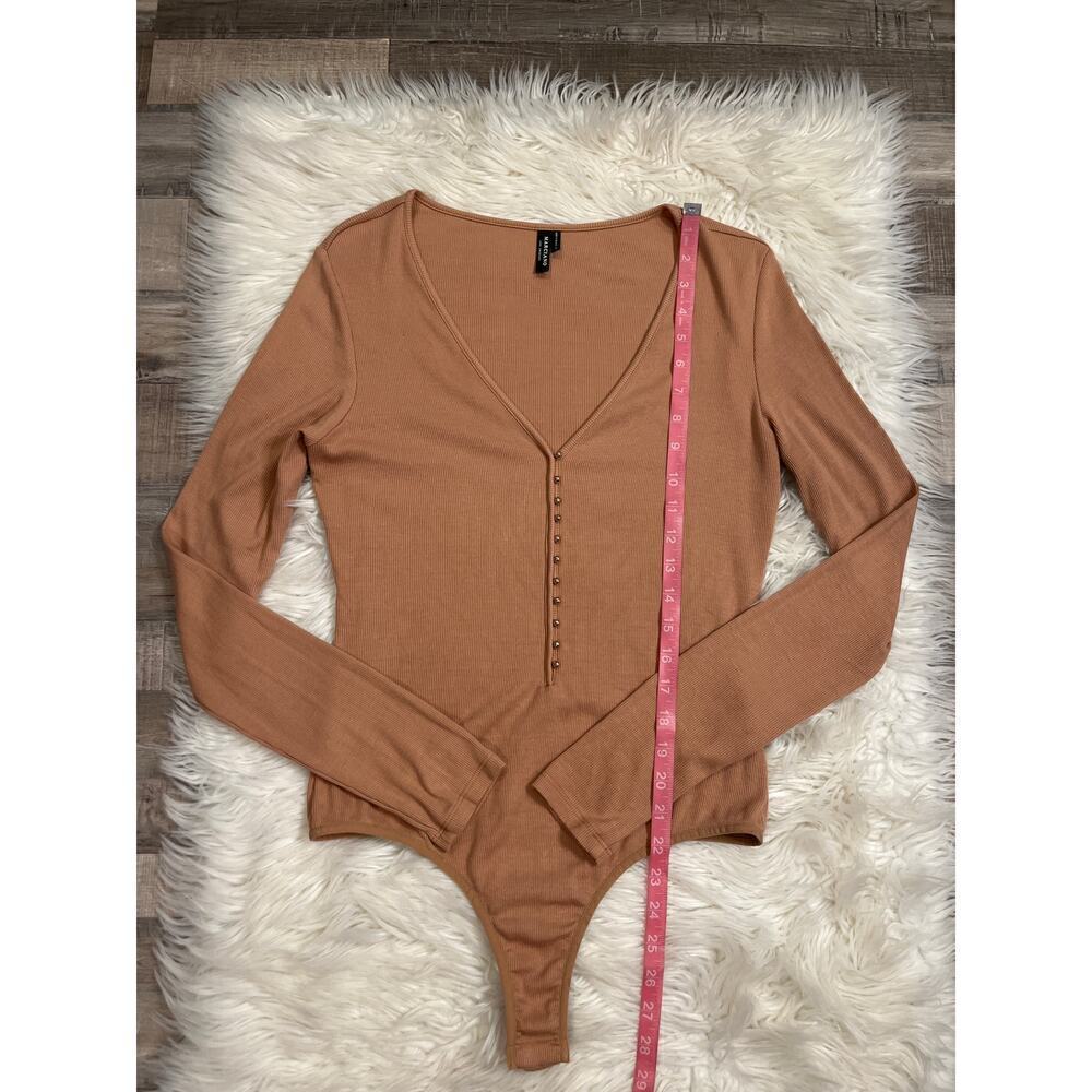 Marciano stretch ribbed buttery soft thong bodysuit L - Picture 5 of 7